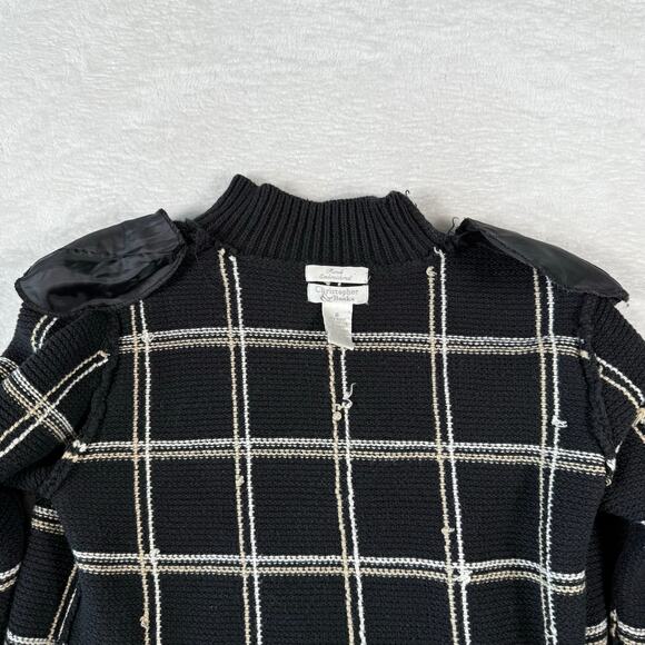 Vintage Christopher & Banks Black Mock Neck Check Sweater Size Small - Picture 6 of 8